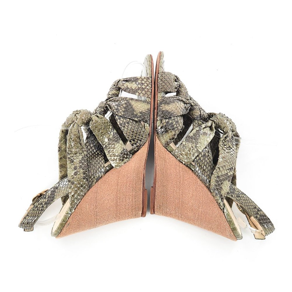 Alexandre Birman Real Python Snake Skin Wedges - image 5